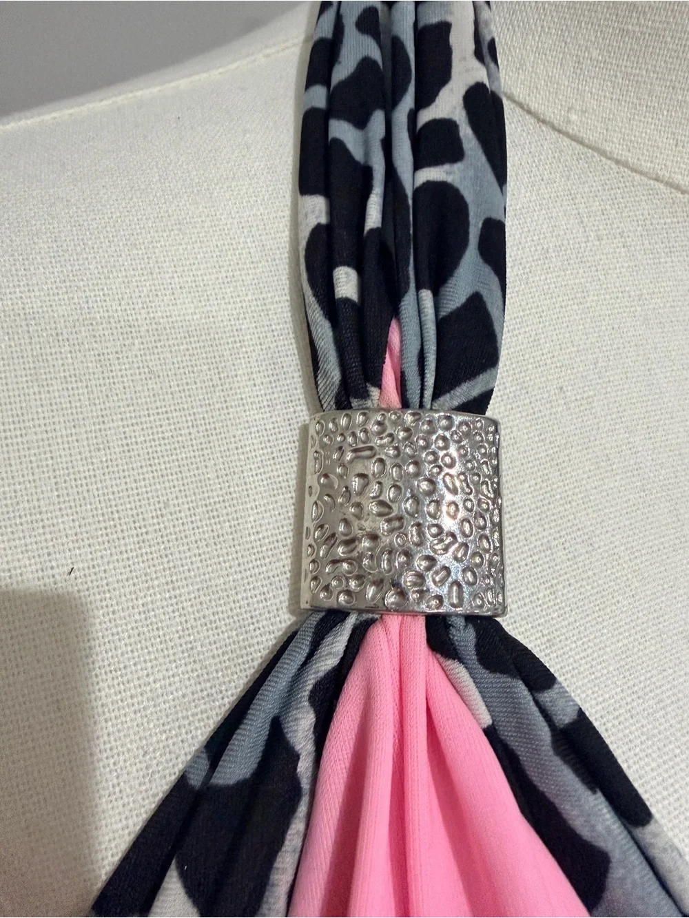 VENUS Pink Bikini with Black & Gray Leopard Trim